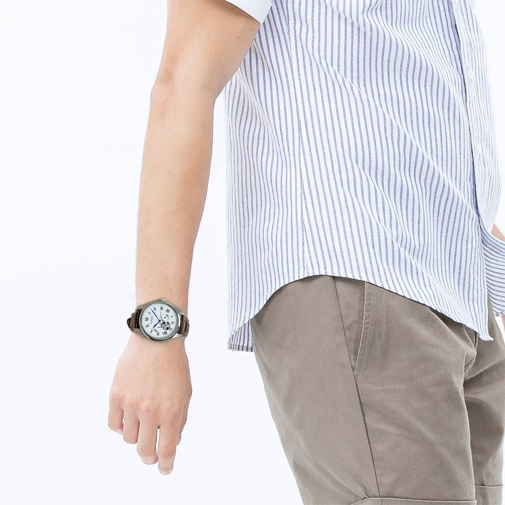 Đồng hồ Citizen Nam NP1020-15A Dây Da 40mm - Ảnh 4