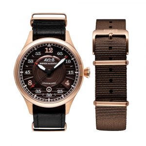 Đồng hồ AVI-8 Nam AV-4046-02 Dây Da 43mm