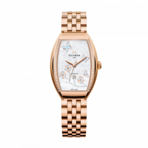 Đồng hồ Silvana Nữ ST28ARD85R Dây Thép Không Gỉ Mạ Vàng 39x28mm