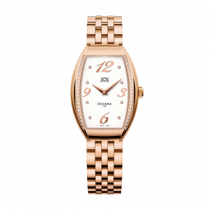Đồng hồ Silvana Nữ ST28QRD34R Dây Thép Không Gỉ Mạ Vàng 39x28mm
