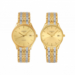 Đồng hồ Longines Cặp L4.860.2.32.7 L4.360.2.32.7 Dây Thép Không Gỉ Mạ Vàng 35-25mm