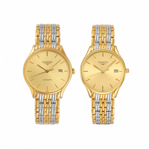 Đồng hồ Longines Cặp L4.860.2.32.7 L4.360.2.32.7 Dây Thép Không Gỉ Mạ Vàng 35-25mm