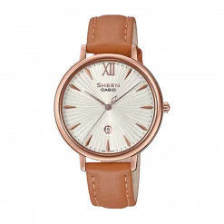 Đồng hồ Casio Nữ SHE-4534PGL-7AUDF Dây Da 39.6mm