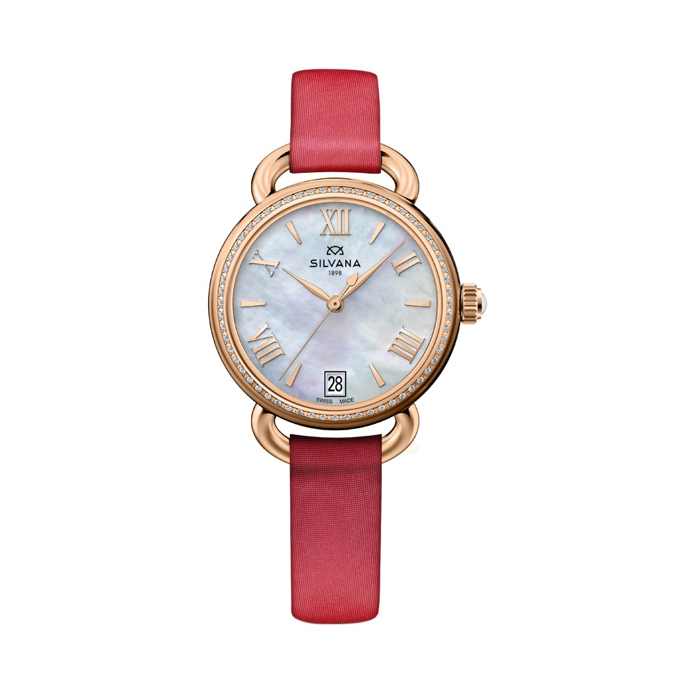 Đồng hồ Silvana Nữ SR33QRD15SRG Dây Da 33mm
