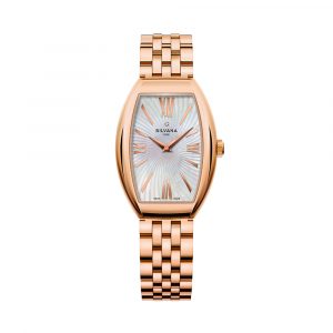 Đồng hồ Silvana Nữ ST28QRR15R Dây Thép Không Gỉ Mạ Vàng 39x28mm