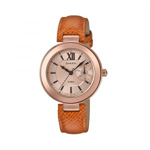 Đồng hồ Casio Nữ SHE-3051PGL-7AUDF Dây Da 36.5mm