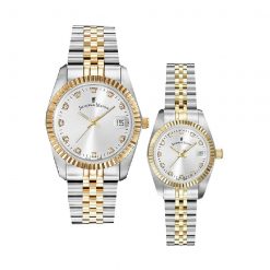 Đồng hồ Jacques du Manoir Cặp NRO.07 NRO.08 Dây Thép Không Gỉ 36x26mm