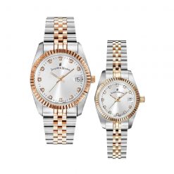 Đồng hồ Jacques du Manoir Cặp NRO.23 NRO.24 Dây Thép Không Gỉ 36x26mm