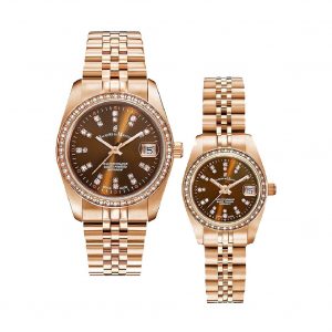 Đồng hồ Jacques du Manoir Cặp NROP.17 NROP.18 Dây Thép Không Gỉ 36x26mm