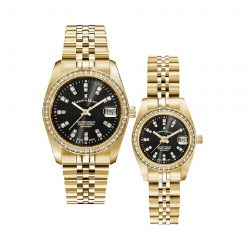 Đồng hồ Jacques du Manoir Cặp NROP.21 NROP.22 Dây Kim Loại 36mm