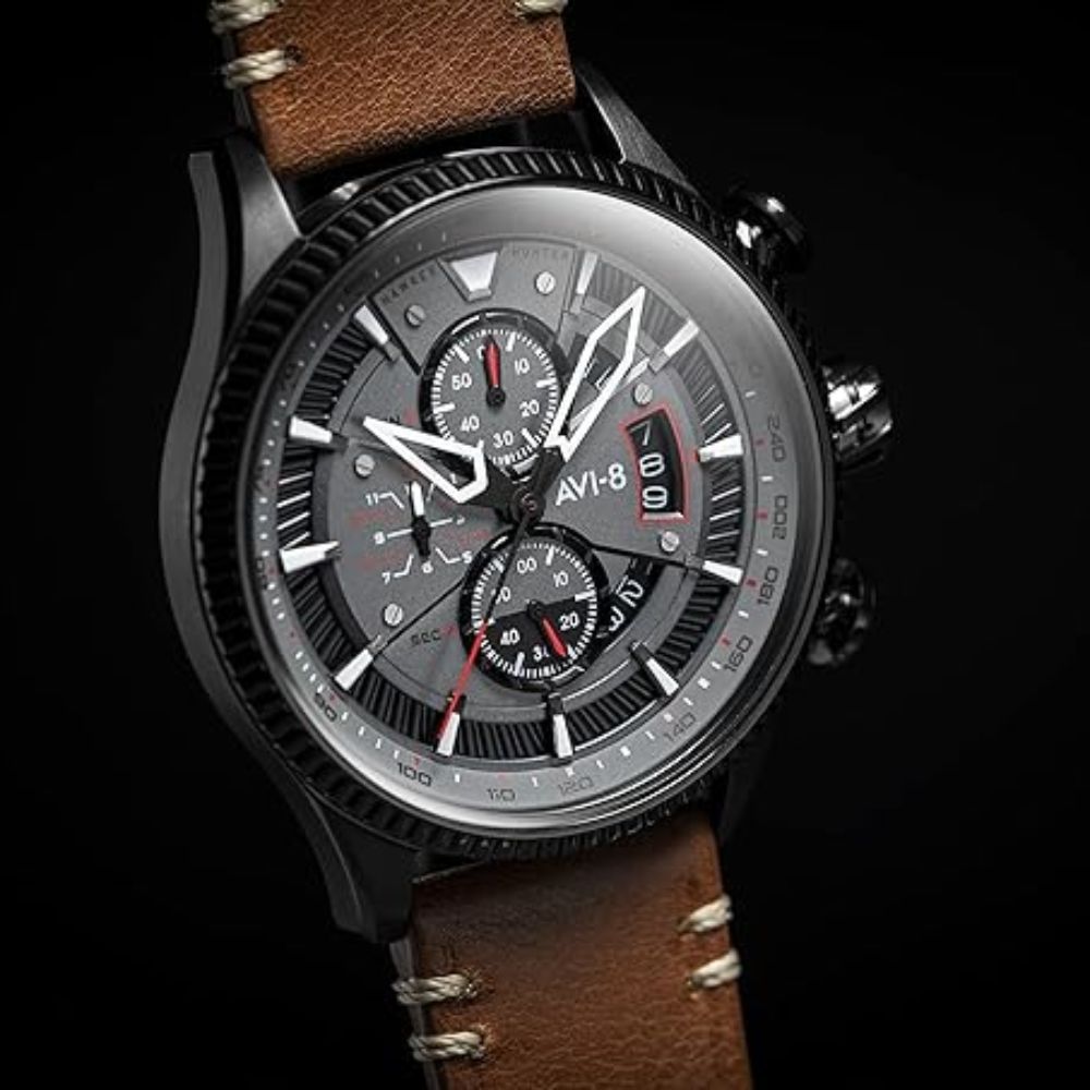 Đồng hồ AVI-8 Nam AV-4064-03 Dây Da 45mm - Ảnh 2