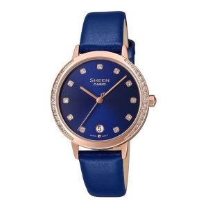 Đồng hồ Casio Nữ SHE-4056PGL-2AUDF Dây Da 32mm
