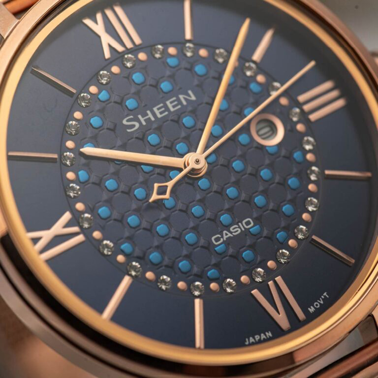 Đồng hồ Casio Nữ SHE-4059PGM-2AUDF Dây Mesh 34mm - Ảnh 5