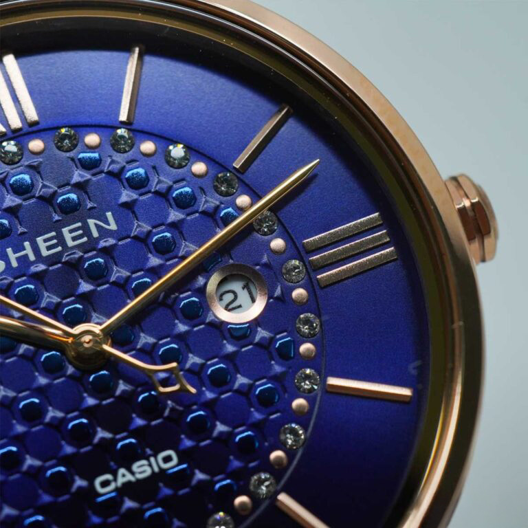 Đồng hồ Casio Nữ SHE-4059PGM-2AUDF Dây Mesh 34mm - Ảnh 7