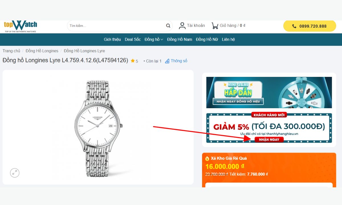 Hướng dẫn lấy mã giảm giá - Bước 1